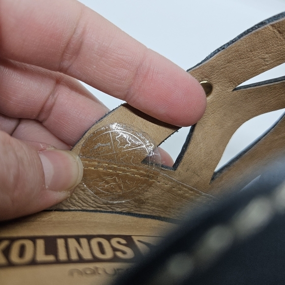 Pikolinos leather capri wedge sandals dark blue EU 37 US 6.5-7 - Picture 8 of 11